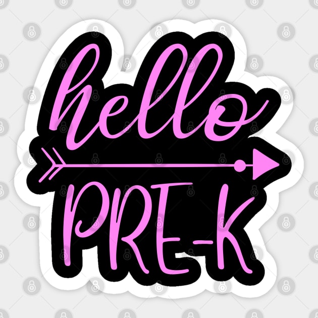 Hello Pre-k Sticker by Teesamd